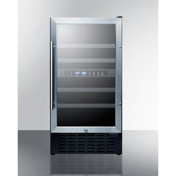 18" Wide Built-In Wine Cellar, ADA Compliant, silver