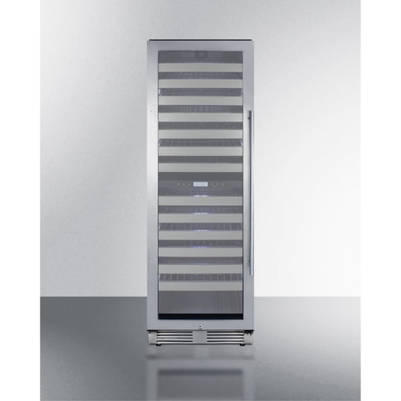 Summit SWCP2163CSSLH 24 in. Wide Dual-Zone Wine Cellar - Stainless Steel