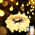 thumbnail image 1 of SUMMIT String Lights for Bedroom, 33ft 100 Led Connectable Globe String Lights Indoor, Hanging Fairy Lights Plug in with Remote for Kids Room Dorm Classroom Outdoor Christmas Tree Decor, Warm White, 1 of 18
