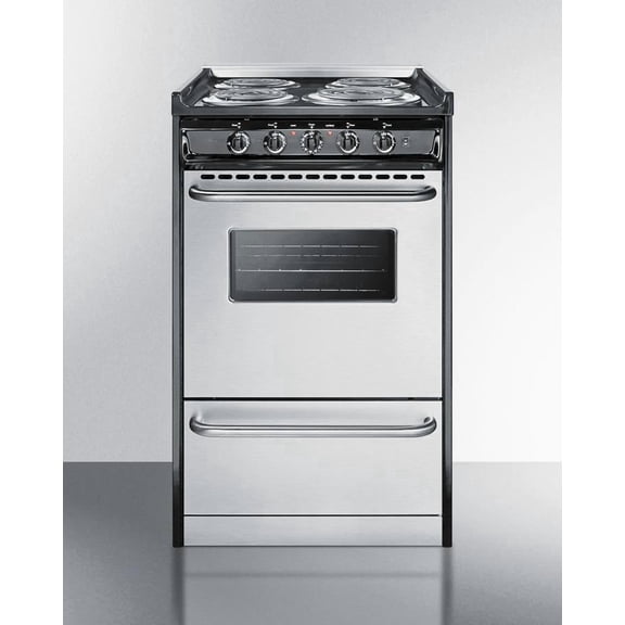Summit Professional 20-Inch 4-Burner Slide-In Electric Range