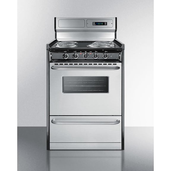 Summit Professional 24-Inch 4-Burner Freestanding Electric Range