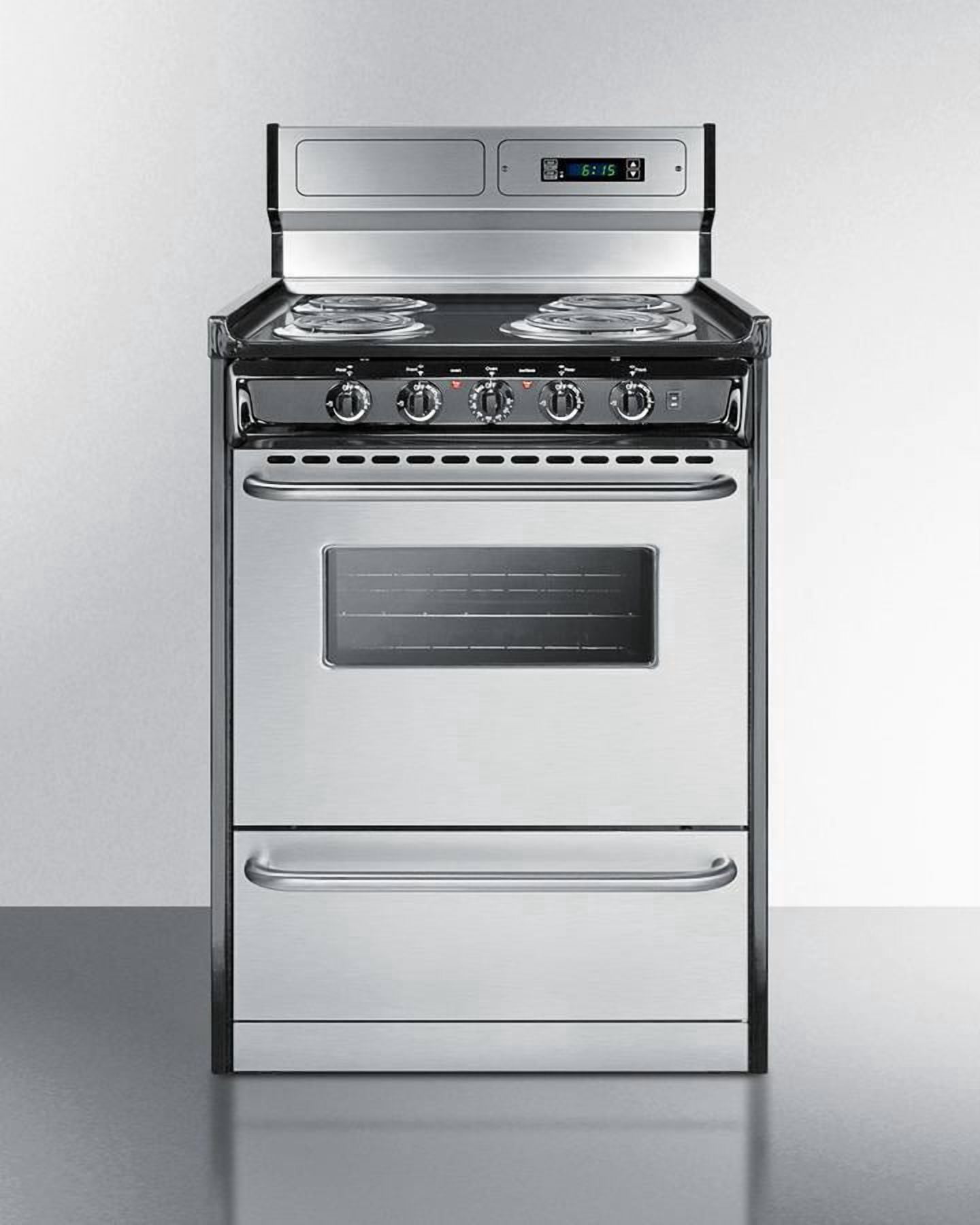Summit Professional 24-Inch 4-Burner Freestanding Electric Range
