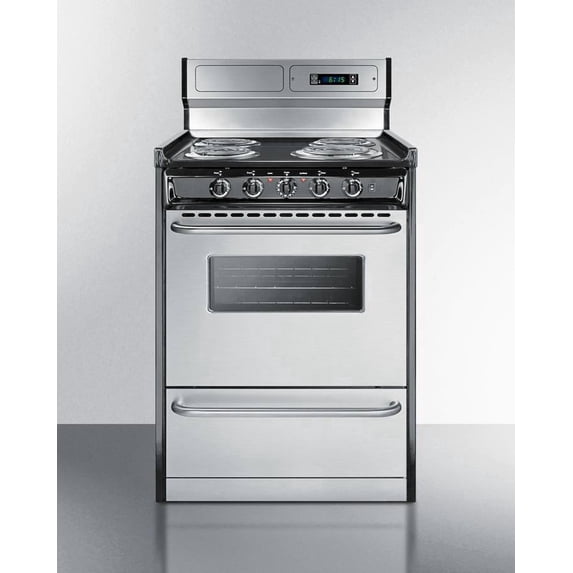 Summit Professional 24-Inch 4-Burner Freestanding Electric Range