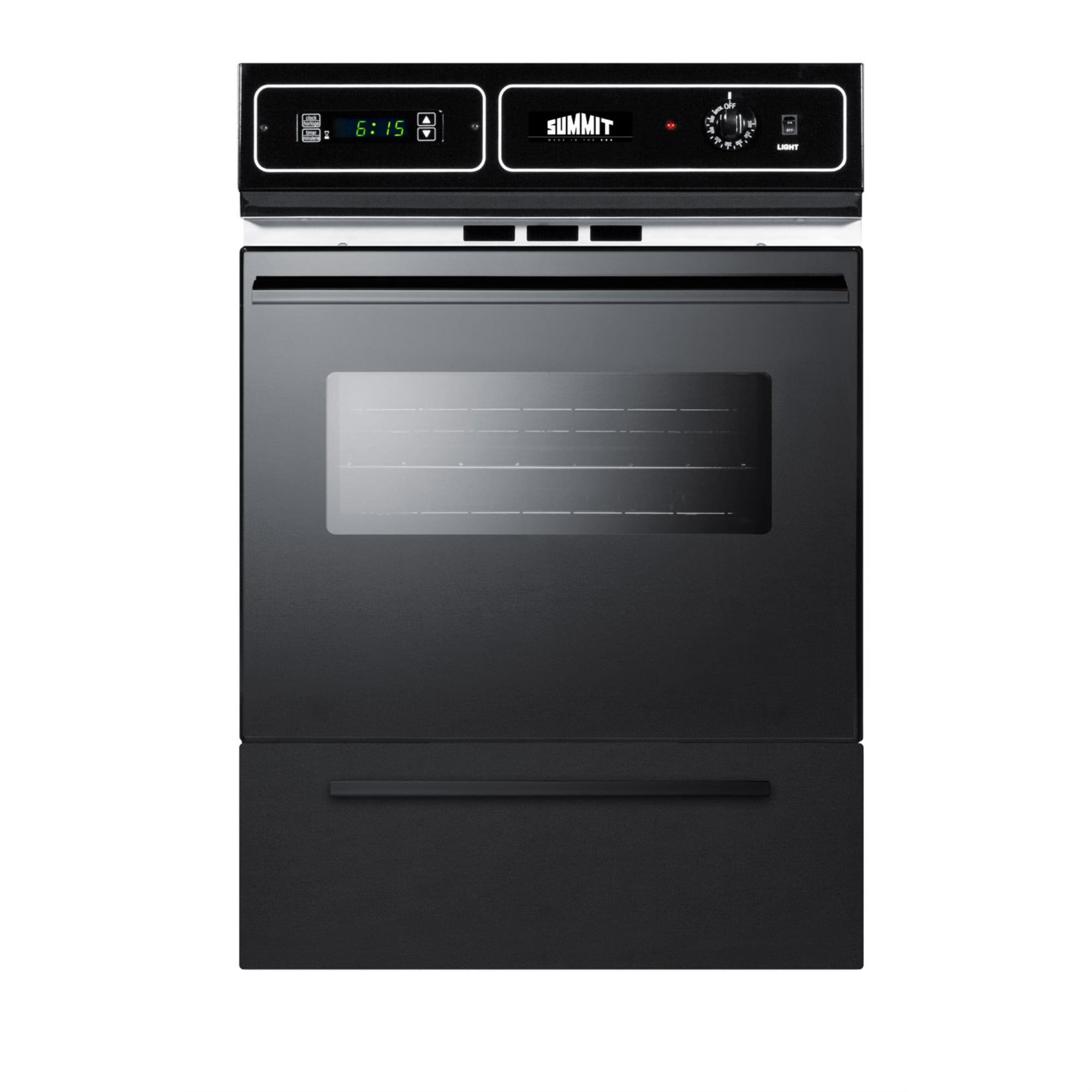 Summit 24" Black Glass Electric Built-In Wall Oven
