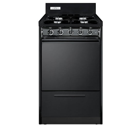 20" Wide Gas Range, Open Burners