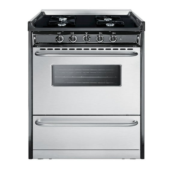 30" Wide Gas Range, Open Burners