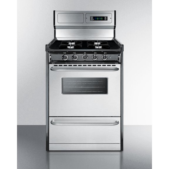 24" Wide Gas Range, Open Burners