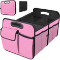 thumbnail image 1 of SUMMIT-Trunk Organizer, Collapsible Trunk Organizers and Storage, Car Accessories for Women and Men, Multi-Compartment Trunk Storage Organizer for SUV, Car, Mini-Van, Pink, 1 of 16