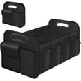 thumbnail image 1 of SUMMIT-Trunk Organizer, Collapsible Waterproof car Trunk Organizer for SUVs & Sedans, Car Storage Organizers with Reinforced Handles, Car Accessories for Women and Men, 2 Compartments, 52L, Black, 1 of 9