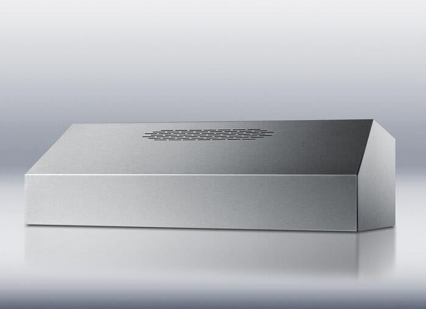 Summit Ultra Series ULT2830SS 30 Canopy Pro Style Under-Cabinet Range Hood With 390 CFM Internal Blower  Variable Speed  Dual Halogen Lights  Covertible To Recirculating  In Stainless Steel