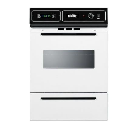 24" Wide Gas Wall Oven, White