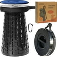 thumbnail image 1 of SUMMIT XXL Telescoping Stool with Cushion,Taller 50cm Wider 30cm Collapsible More Sturdy Capacity 1000Ib,Portable Camping Adjustable Stool for Garden Fishing Hiking Mountain BBQ (Large Black), 1 of 18
