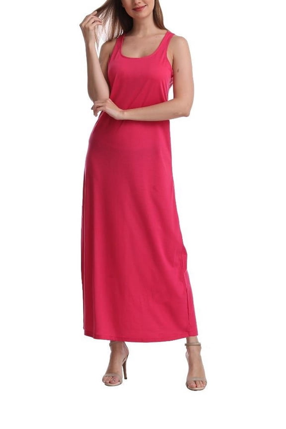 Women Long Tank Tops Ankle Length Maxi Dress