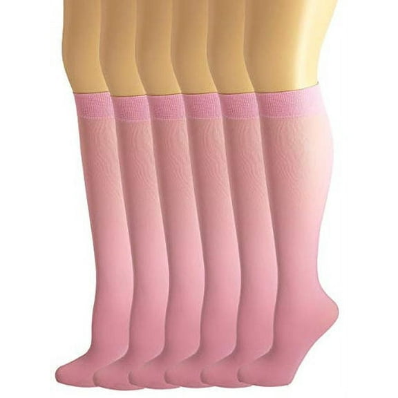 SUMONA Women Opaque Stretchy Spandex Knee High Trouser Socks (6 Pairs)