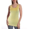 thumbnail image 1 of SUMONA Women Round Neck Accent Grey Two Tone Casual Basic Ribbed Tank Top, 1 of 3