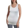 thumbnail image 1 of SUMONA Women Round Neck Accent Grey Two Tone Casual Basic Ribbed Tank Top, 1 of 3