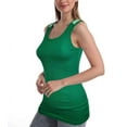 thumbnail image 1 of SUMONA Women Round Neck Accent Two Tones Casual Basic Ribbed Tank Top, 1 of 3