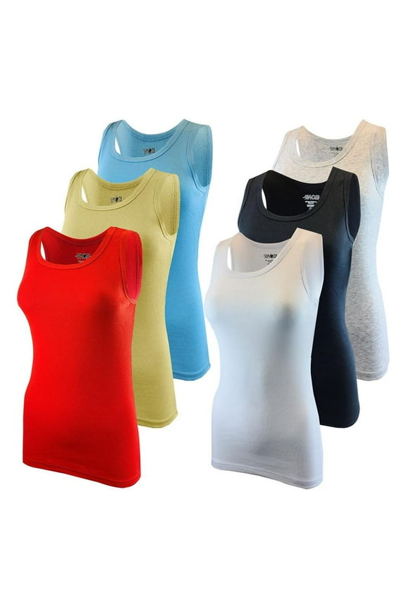 Women Tank Tops Ribbed Rib A-Shirts Basic Tanks Top ( Lot of 6 )