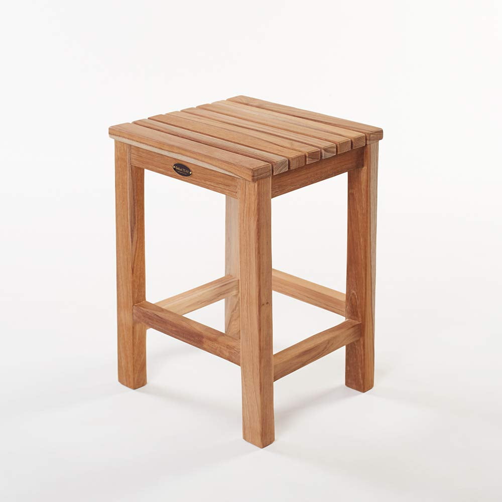 Sun 12" Teak Wood Shower Bench for Spa