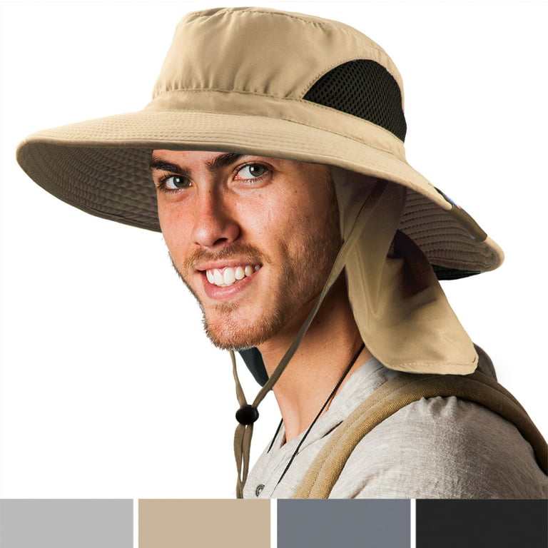 UPF 50+ Safari Hat and Fishing Hat with Flaps Premium Sun Protection and UV  Hats for Men & Women Boonie Hats Bundle