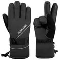 thumbnail image 1 of SUN CUBE Ski Gloves Men Women, Snow Gloves Waterproof Breathable Windproof, Winter Gloves Snowboard Snowboarding Skiing Gear, Insulated Thermal Warm Outdoor Snowmobile Shoveling Hiking (Black Large), 1 of 7
