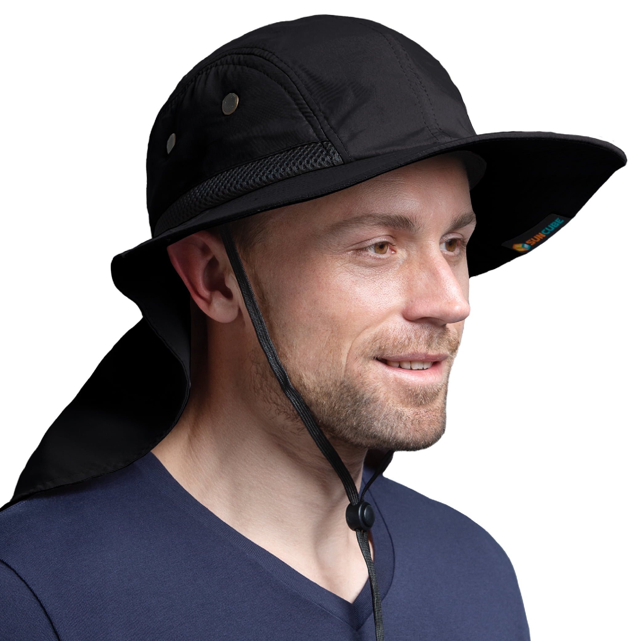 Men Women Sun UV Protection Hat Neck Face Flap Cap Wide Brim Fishing Bucket  Hat.