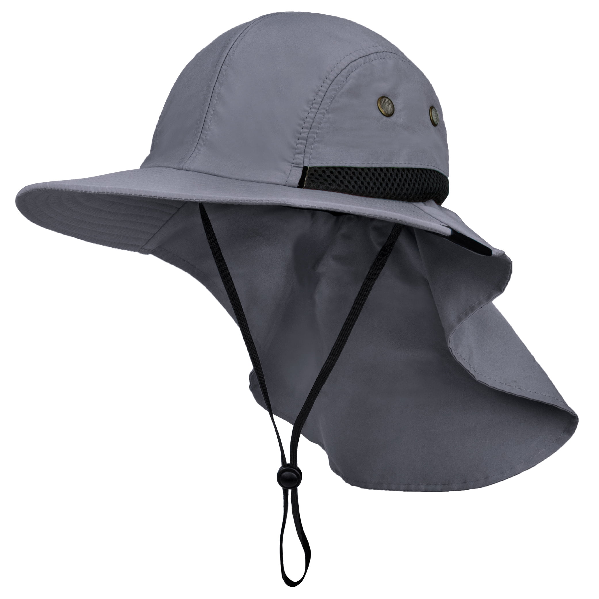 Boonie Bucket Hat with Ear & Neck Flap Fishing Hiking Outdoor Cap Snap Wide  Brim - Styllion Apparel