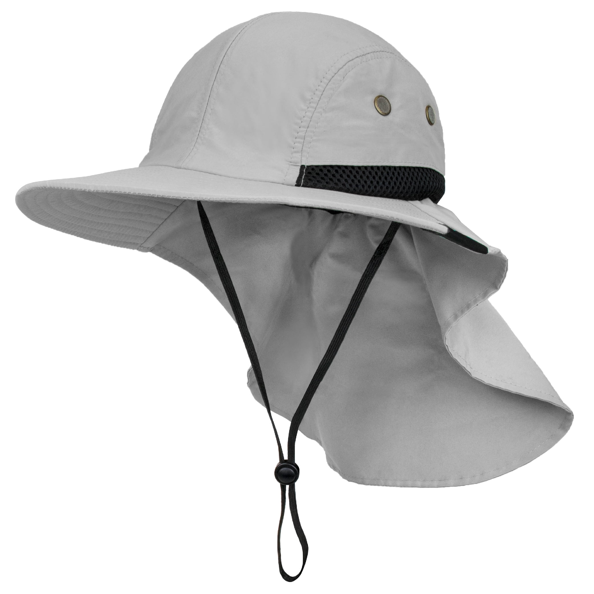 SUN CUBE Sun Hat for Men, Wide Brim Fishing Hat Neck Flap Cover Men Women,  Hiking Safari, UV Sun Protection Summer Gardening Beach Camping UPF 50+,  Tan 
