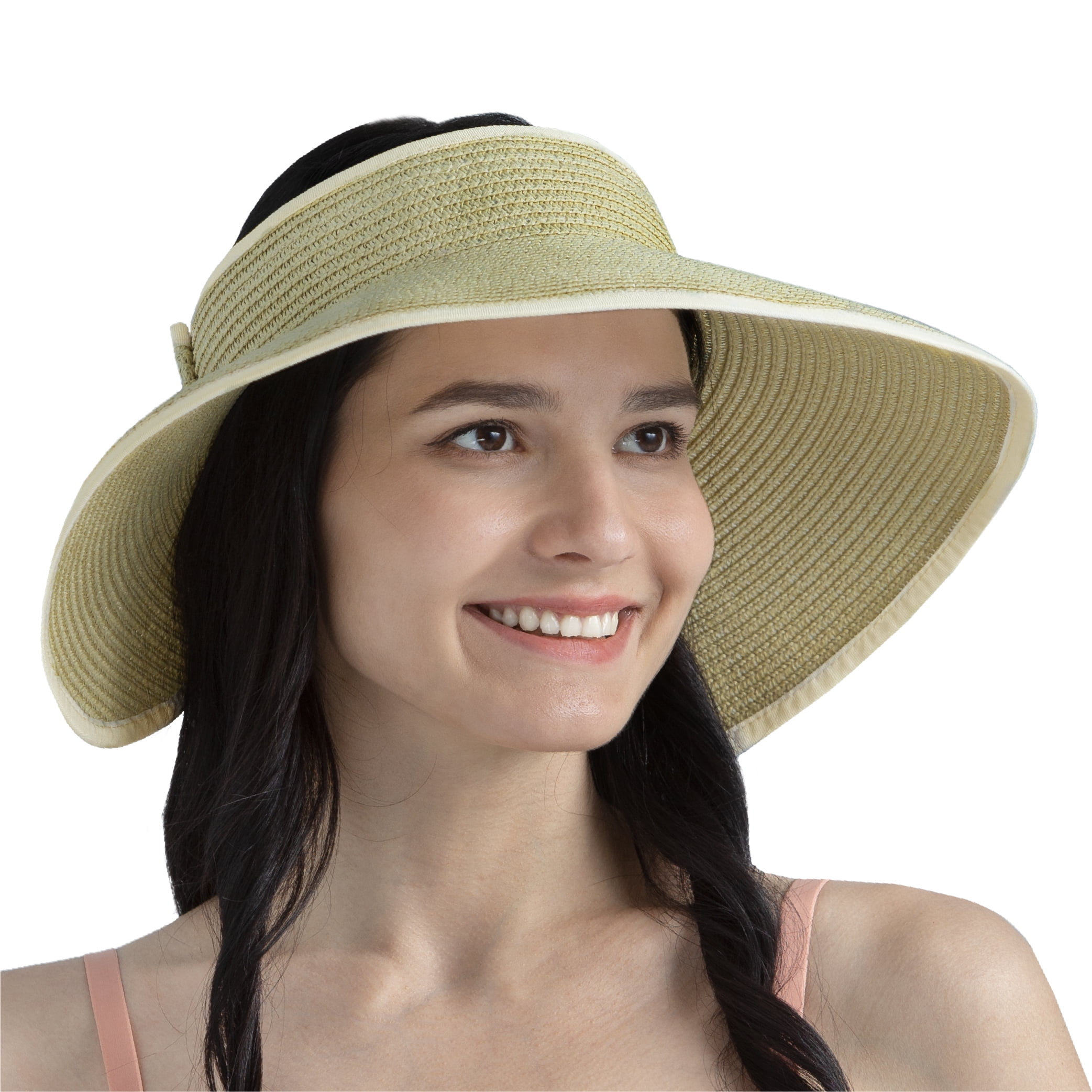 SUN CUBE Sun Visor Hats Women, Straw Beach Hats for Women, Wide