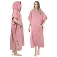 thumbnail image 1 of SUN CUBE Surf Poncho Changing Robe with Hood, Thick Quick Dry Microfiber Wetsuit Changing Towel for Surfing Beach Swim Outdoor Sports Women, Absorbent Wearable Towel Cover Up with Pocket, Pink, 1 of 8