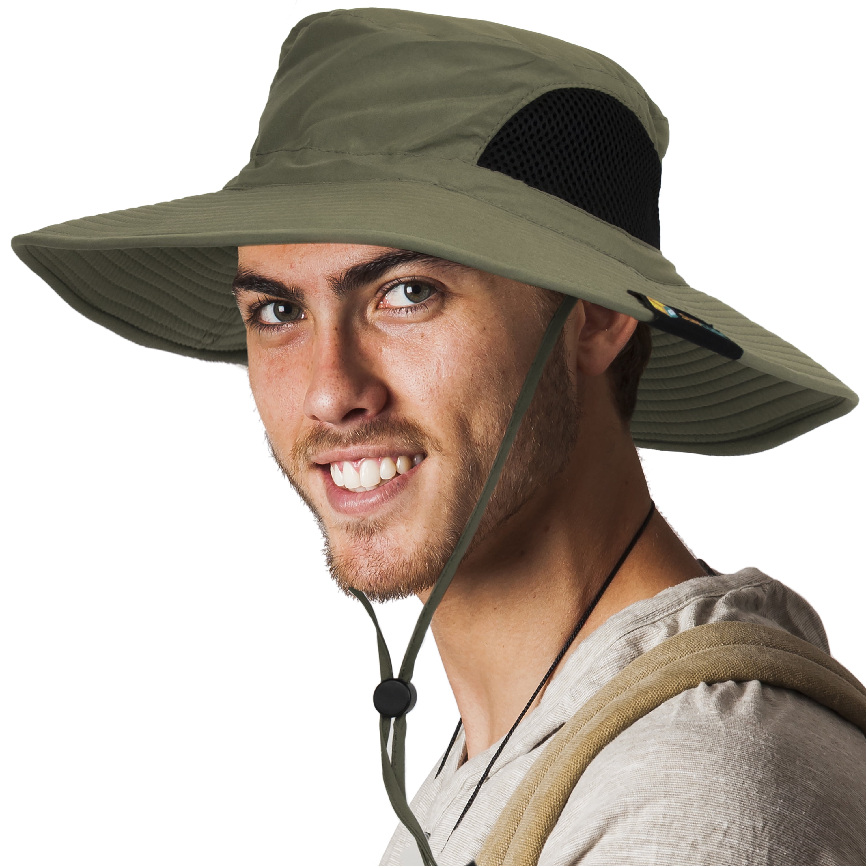 SUN CUBE Wide Brim Sun Hat Men Women, Mens Fishing Hats Sun UV Protection,  Womens Hiking Bucket Hat, Outdoor Summer Safari Beach Boonie, Camping  Unisex UPF 50+ Olive 