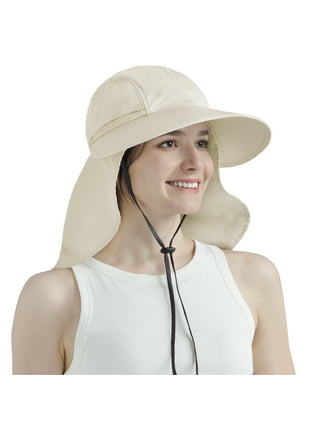 SUN CUBE Wide Brim Sun Hat with Neck Flap, Fishing Hiking for Men Women  Safari, Neck Cover for Outdoor Sun Protection UPF50+ | Gray