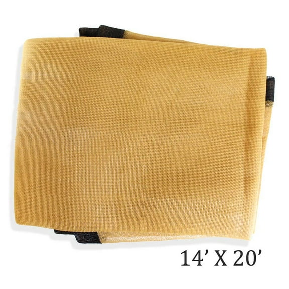SUN GUARD 14' x 20' Tan Sunshade Net | Efficient 70-75% Sunlight Reduction | UV Stabilized & Durably Reinforced | 14 ft x 20 ft (4.3 m x 6.1 m) | Multi-Use Outdoor Shading