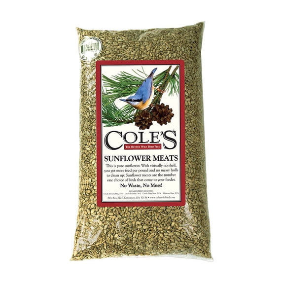 Cole's Sunflower Meats Bird Seed, 10-Pound