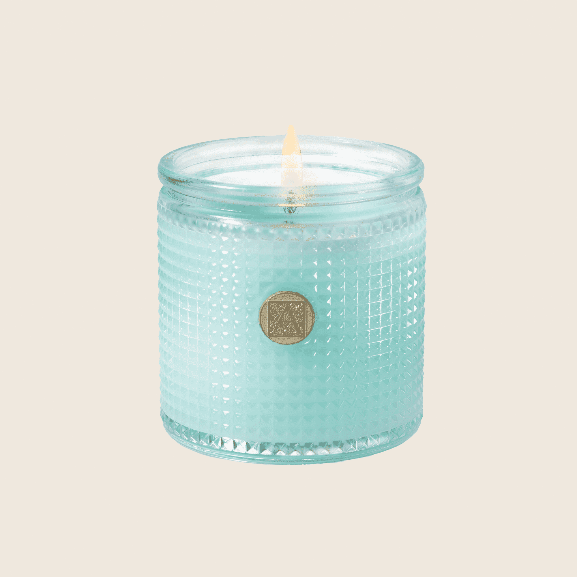 SUN MELON Aromatique Textured Glass 6 oz Scented Jar Candle