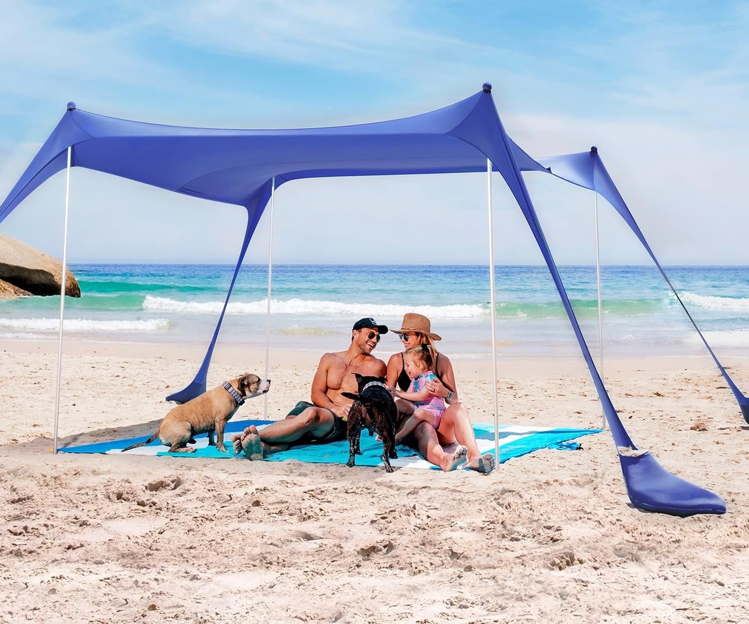 Free Shipping! Sun Ninja Pop-Up Beach Tent 10x10.5 ft with