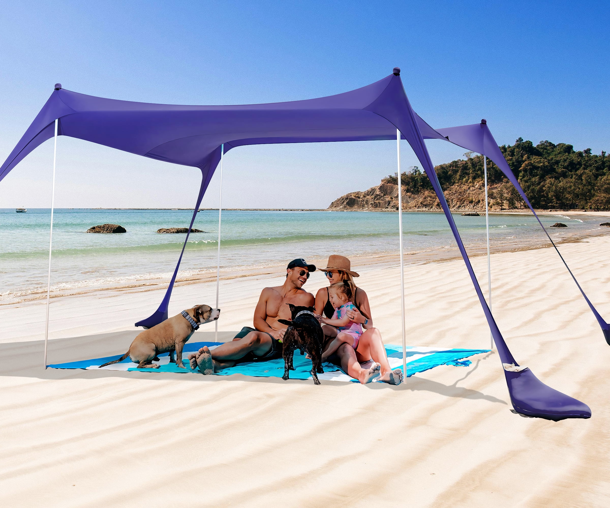 Amazon.com: Beach Tent, Camping Sun Shelter 10 x 10ft, with