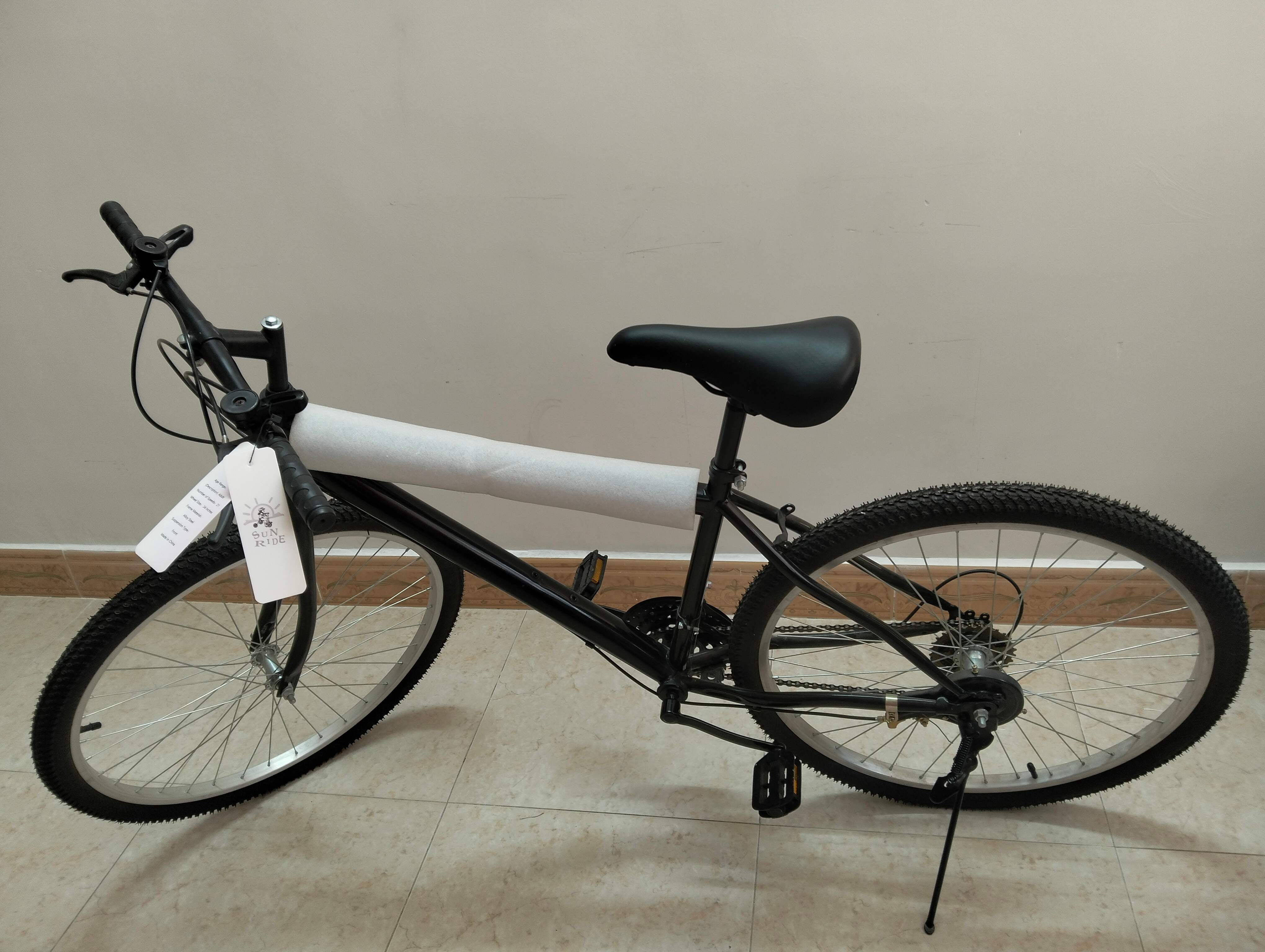 SUN RIDE Bicycles Adult Mountain Bike, 24 Inches, Black Frame, Alloy Steel, 21 Speed, Comfortable Seat