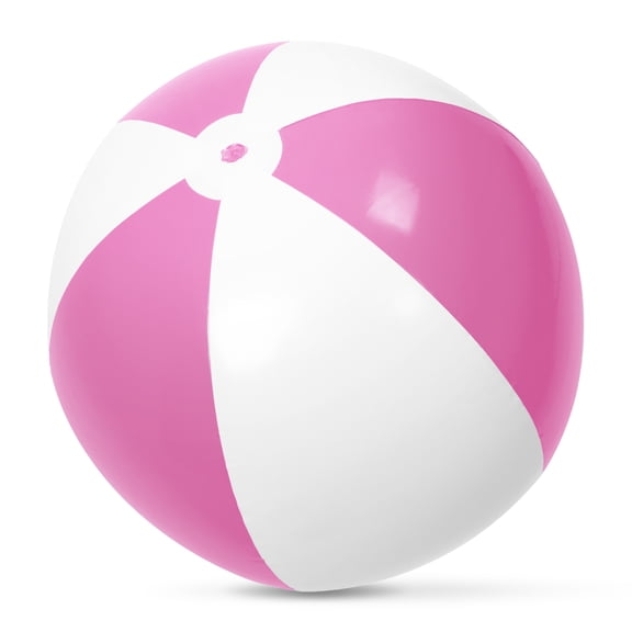 Sun's Out 16-Inch Beach Ball – Inflatable Pool Toy for Ages 3+, Light Pink