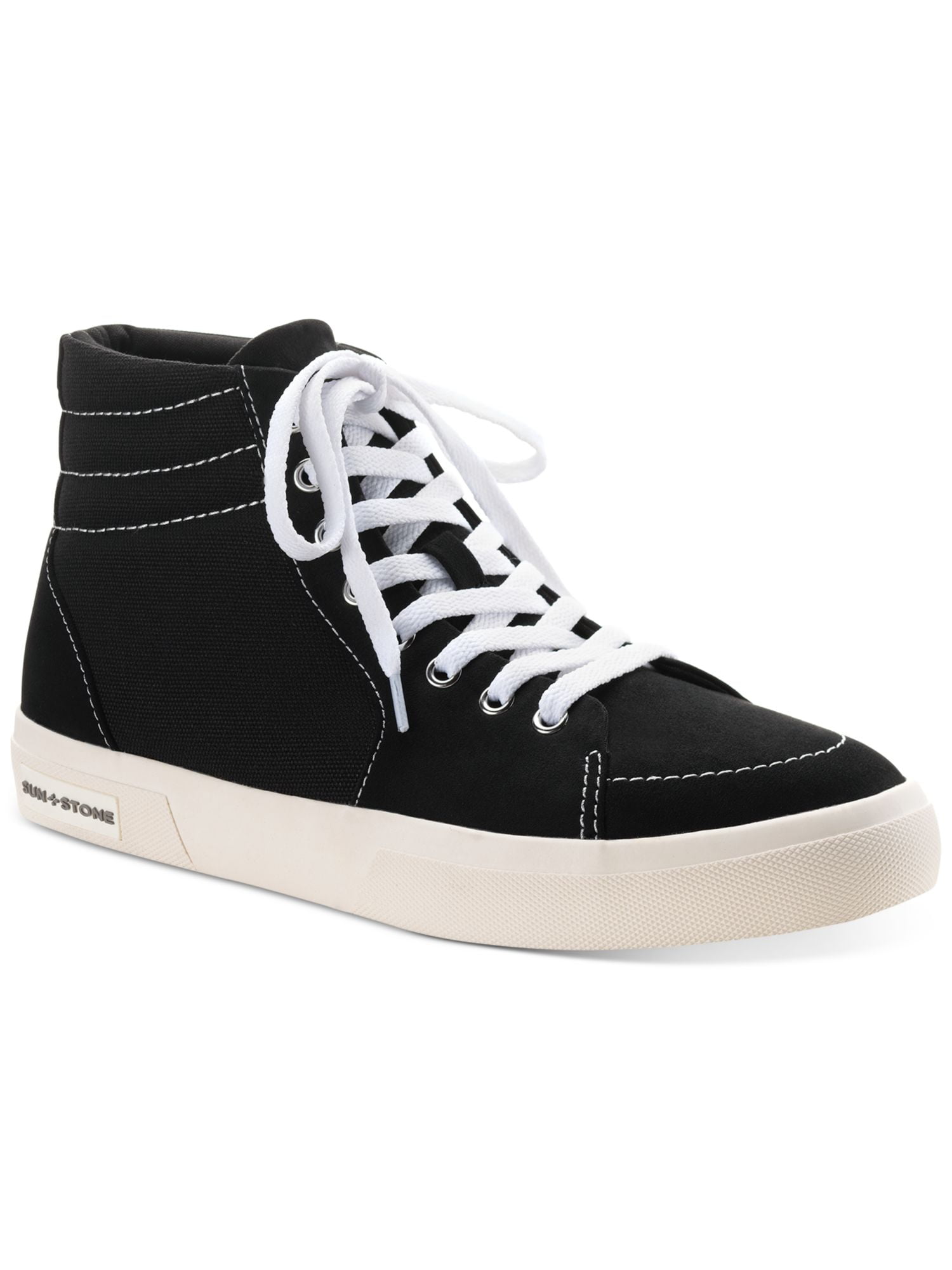 ENGLISH LAUNDRY Womens Black Mixed Media Padded Breathable 190320381443 Round Toe Lace-Up Sneakers Shoes main image 1