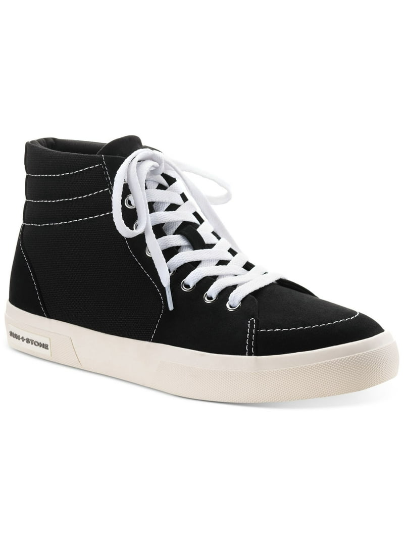 SUN STONE Mens Black Cushioned Jett Round Toe Platform Lace  display picture 3