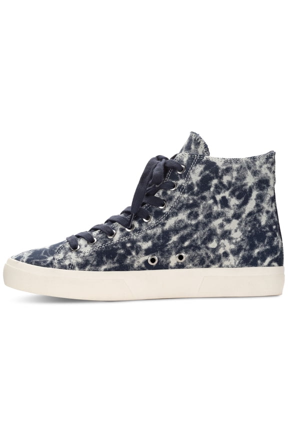 SUN STONE Mens Blue Tie Dye Comfort Mesa Round Toe Lace-Up Sneakers Shoes 7.5 M