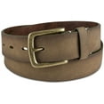 thumbnail image 1 of SUN STONE Mens Brown Embroidered Logo Faux Leather Casual Belt S 30-32, 1 of 3