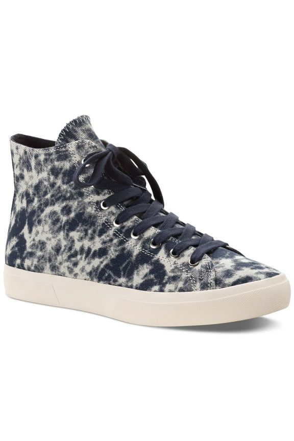 SUN STONE Mens Navy Tie Dye Comfort Mesa Round Toe Lace-Up Sneakers Shoes 9.5 M