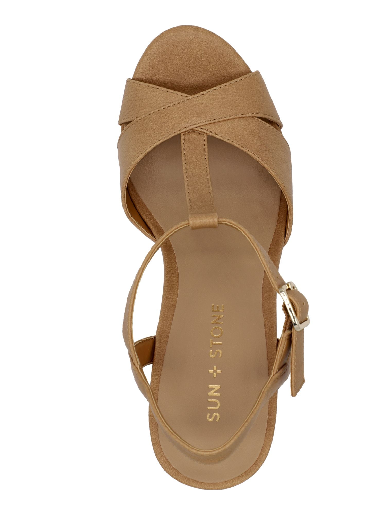 SPLENDID Womens Beige Padded Adjustable Strap Lug Sole Karlyn Round Toe Block Heel Leather Booties main image 1