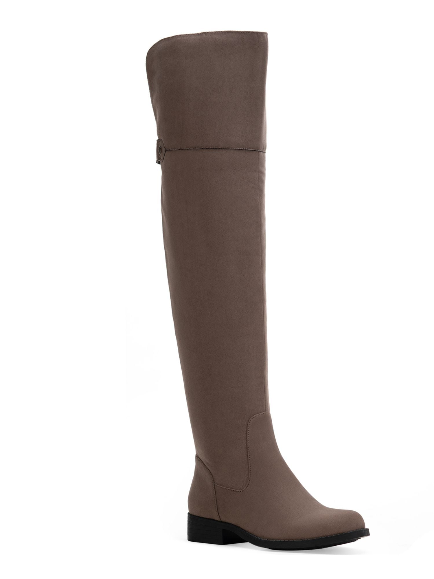 SUN STONE Womens Gray Goring Slip Resistant Allicce Round Toe Block Heel Zip-Up Boots Shoes M main image 0