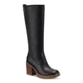 thumbnail image 1 of SUN STONE Womens Black Aiimee Round Toe Block Heel Zip-Up Riding Boot 7.5 M, 1 of 4