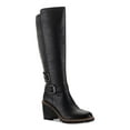 thumbnail image 1 of SUN STONE Womens Black Buckle Accent Goring Viviaan Round Toe Block Heel Zip-Up Dress Boots 6 M, 1 of 4