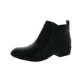 thumbnail image 1 of SUN STONE Womens Black Flexible Breathable Cushioned Slip Resistant Goring Cadee Round Toe Block Heel Zip-Up Booties 12 M, 1 of 3