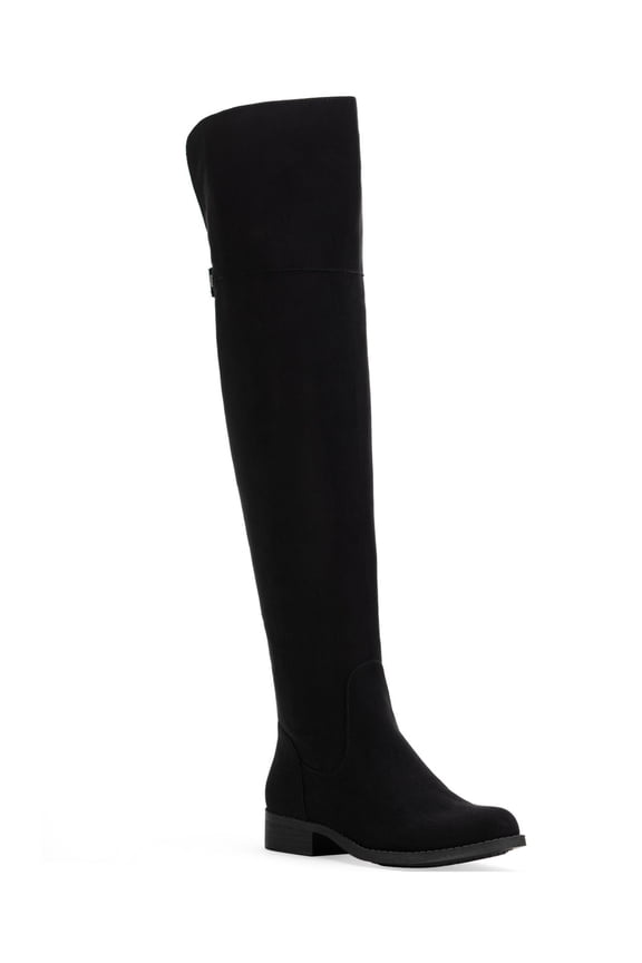SUN STONE Womens Black Gored Wide Calf Slip Resistant Allicce Round Toe Block Heel Zip-Up Dress Boots Shoes 5 M